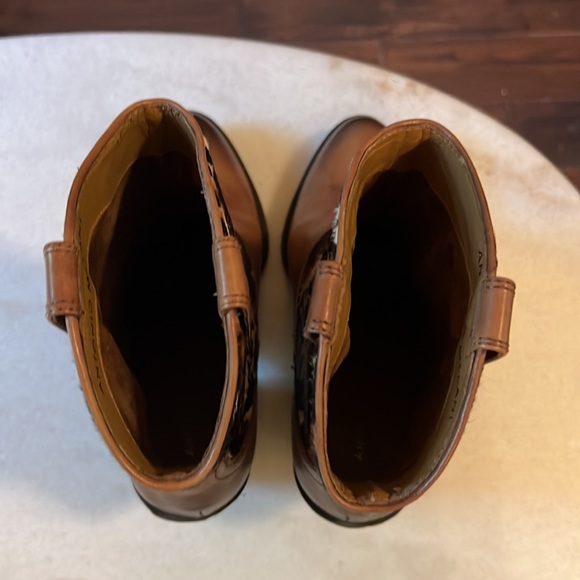 Antonio Melani Leather and Calf Hair Western Boots Size 7.5 Brown - Picture 7 of 12